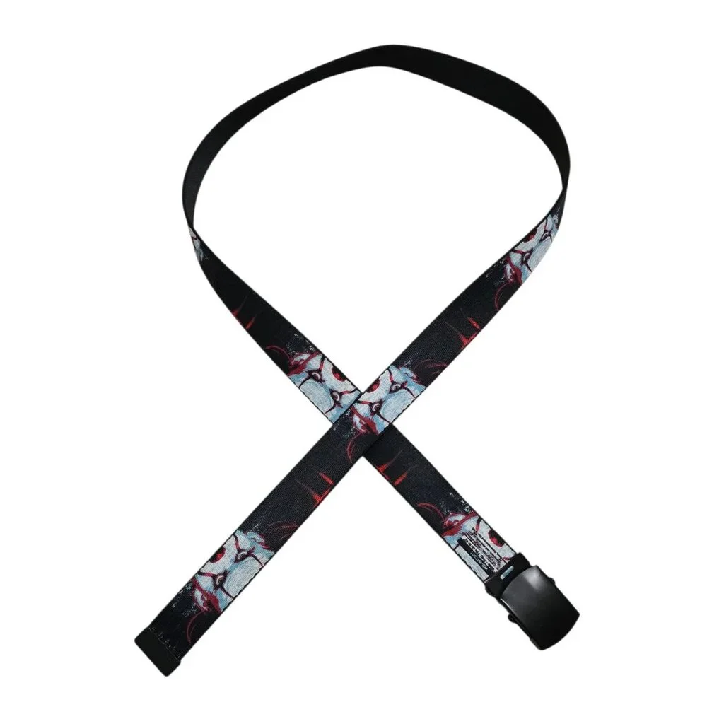 Warner Bros IT Chapter Two‎ Pennywise Black Buckle Web Belt Reg Fits Up To 42